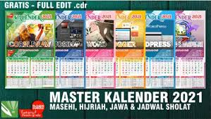 Download template kalender 2021 masehi, jawa dan hijriyah. Download Siap Edit Kalender Tahun 2021 Lengkap File Cdr Ruanganbaca