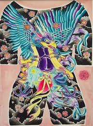 File:yoshitaka mine kirin tattoo complete design.jpg. Japanese Yakuza Blue Flying Beast Tattoo Design Tattooimages Biz