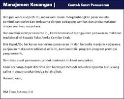 Contoh Surat Penawaran Harga Barang Jasa Dan Kerjasama Makanan Surat Keuangan