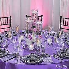 Water Flower Candle And Bling Simple Centerpieces Backyard Party Decorations Party Table Decorations Engagement Party Decorations