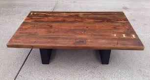 Bringing the leg out to the end is a detail that can add more character and charm to the old wood top. Reclaimed Southern Yellow Pine Coffee Table The Grain