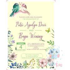 Contoh surat lamaran kerja bahasa inggris. Kartu Undangan Pertunangan Lucu By Karokoe Model Lb101 Card Invitation Engagement Shopee Indonesia