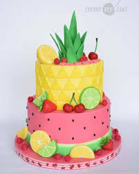 Cake With Olives And Feta Clean Eating Snacks Recipe In 2020 Fruit Birthday Cake Fruit Birthday Party Tropical Birthday Cake