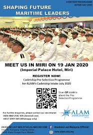 Permohonan akademi laut malaysia (alam) 2021 online, pengambilan kadet melalui pengisian borang atas talian di alam cadetship intake 2021 kursus diploma. Akademi Laut Malaysia Official Masjid Tanah Education Facebook