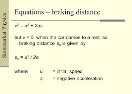 1 2 8 Car Safety Objective Define Thinking Distance Braking Distance And Stopping Distance And Analyse And Solve Problems That Use These Terms Ppt Download