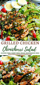 A Super Favorable Twist On Traditional Chimichurri Sauce Is Both The Marinade And Dressing For Nightshade Free Recipes Dairy Free Salads Chicken Salad Recipes