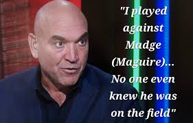 TALLIS LASHES MAGUIRE! On NRL360, former QLD great Gorden Tallis has  responded to current NSW Coach Michael 'Madge' Maguire's "Glass houses"  comment by saying he played against him and never even knew