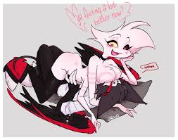 hazbin hotel, angel dust (hazbin hotel), husk (hazbin hotel), breast  smother, busty boy - R34 Vault