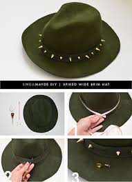 Swellmayde Diy Spiked Wide Brim Hat Accessories Diy Jewelry Diy Wardrobe Diy Hat