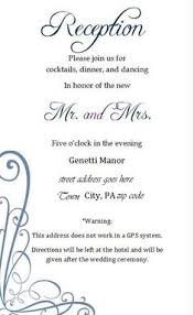Insert Cards Weddingbee Photo Gallery Wedding Reception Invitation Wording Reception Invitation Wording Reception Invitations