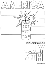 These coloring pages are dedicated to the country's pride and inspire everyone, children to senior citizens. America Celebrates July 4th Coloring Pages Printable