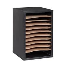 Sold and shipped by mind reader direct. Adiroffice 11 Compartment Wood Vertical Paper Sorter Literature File Organizer Black 500 11 Blk The Home Depot