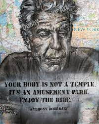 I was thinking the same, but friend told me he was having relationship troubles…not sure. Bourdain Poster Druck Von Original Anthony Bourdain Inspiriert Etsy
