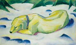 Dog Lying In The Snow Digital Collection