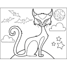 Color online with this game to color parties coloring pages and you will be able to share and to create your own gallery online. Witch Cat Coloring Page