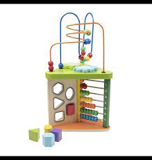 Cube d'activité en bois - Cube eveil bebe - Jouets Montessori