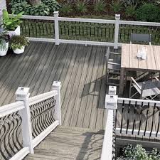 Check out the most popular options including trex transcend ® in island mist, tiki torch and spiced rum or trex enhance ® foggy wharf and toasted sand, available in stores. Read More About What Color Composite Decking Will Work Best For Your Home And If Your Deck Color Should Match Your Home Decksdirect