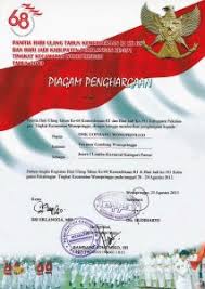 Contoh piagam penghargaan anggota paskibra. Contoh Piagam Penghargaan Acara Lomba 17 Agustus Berita Hari Ini Djawanews Com