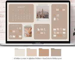 Calendar 2021 2022 2023 Desktop Organizer Wallpaper Folder Icons Mac Windows Natural Minimal Background School Students Work Business In 2021 Desktop Wallpaper Organizer Desktop Wallpaper Macbook Desktop Organization
