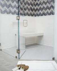 After A Long Day This Is The Shower Spa We Need Silver Lining Design Used Frosty Carrina For The Shower Bench In This Enormous Shower Design Plus Look A Bordo