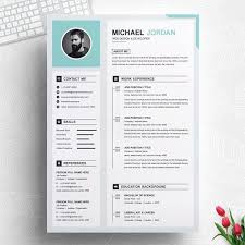 One Page Clean Resume Cover Letter Resume Design Template Cover Letter For Resume Resume Design