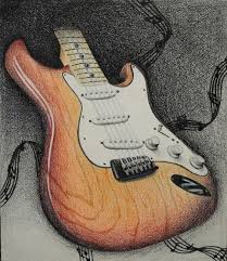 Kristinemily Electric Guitar Drawing Guitar Drawing Music Drawings Drawing Artwork