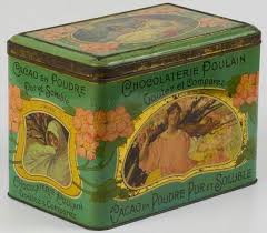 Menestroll Et Lutecien La Boite Dans Tous Ses Etats Periode Art Nouveau Par Lutecien Vintage Tea Tins Vintage Tins Vintage Packaging