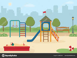 Mari cari inspirasinya pada ulasan di bawah ini. Taman Bermain Anak Anak Di Taman Kota Dengan Mainan Sebuah Slide Sebuah Sandpit Ilustrasi Vektor Kids Playground Playground Children Illustration