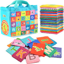 Bloomy brain toy's 26 english alphabets baby flash cards plus 6 activity cards to teach english alphabets. Amazon Com Bleuzoo Soft Alphabet Cards Baby Educational Preschool Early Learning Abc Letters Flash Cards Classroom Montessori Teaching Toy For Kids Toddlers 26 Letters Cloth Storage Bag Toys Games