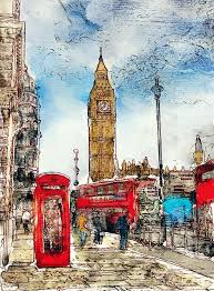 London Icons In Watercolor By Laura George London Art London Icons Watercolor Architecture