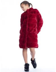 Manteau fille d'occasion à vendre ? Manteau Fourrure M017 Rouge Fille Du 2 Au 14 Ans Zerda Boutique Mode Pas Cher
