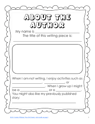 Free About The Author Pdf With Vocabulary Pages Writing Lessons Elementary Writing First Grade Writing