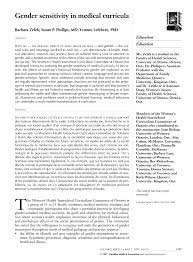 Pdf) Gender Sensitivity In Medical Curricula