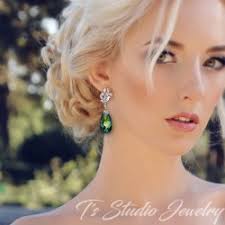 Peridot Mint Jade Green Emerald Moss Sage Olive Bridesmaid Earrings