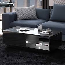 Modern Black High Gloss Rectangle Coffee Tea Table For Living Room Storage Led Ebay Modern Furniture Living Room Living Room Storage Living Room Table