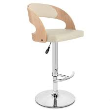 Chuan Han Bar Stool Retro Bar Chair With Pu Seat Adjustable Rotating Gas Lift Adjustable Height 58 80 Cm Breakfa Wooden Bar Stools Bar Stool Chairs Bar Stools