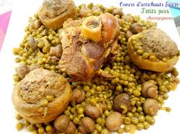 Tajine Artichauts Farcis Aux Petits Pois Recette Artichauts Farcis Artichaut Cuisine Orientale