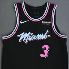 The nike nba city edition uniforms pay homage to the city of miami in the 1980's, drawing inspiration from the original miami arena and iconic television show, miami vice. Dwyane Wade Miami Heat Game Worn City Edition Jersey 2018 19 Season Nba Auctions
