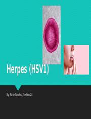 You get the herpes simplex 1 virus by coming into contact with another person who has the virus. Herpes Hsv1 Pptx Herpes Hsv1 By Marie Sanchez Section 24 What Is It Ufffd Herpes Simplex Virus 1 Also Known As Human Alphaherpesvirus 1 Or Oral Herpes Course Hero