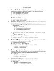 Decreases from top to bottom. Activity Periodic Trends Webquest Key