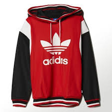 Black And White Adidas Hoodie Adidas Originals Archive Hoodie Red Core White Black S87507 Adidas Hoodie Sporty Wear Red Hoodie