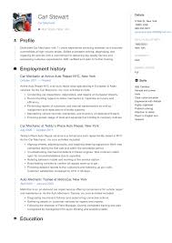 Free Car Mechanic Resume Sample Template Example Cv Resume Skills Manager Resume Resume Guide