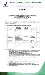 Dalam skema tersebut, akan ada kenaikan. Lowongan Kerja Terbaru Badan Pom Februari 2021