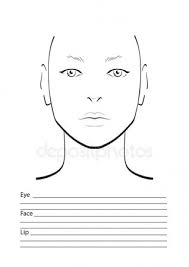 makeup chart face stock illustrations royalty free