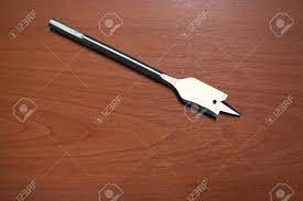 With a section like the inside of a 'power on' symbol. Spade Drill Bit Tools Use For Make The Wood Hole Stock Photo Picture And Royalty Free Image Image 55685030