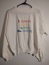 VTG 80s Brindar Design Rome Paris London Cumming GA 100% Cotton L/S Shirt L  | eBay