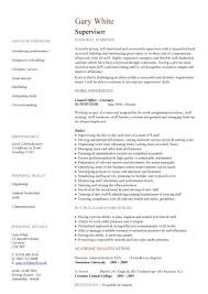 supervisor cv sample