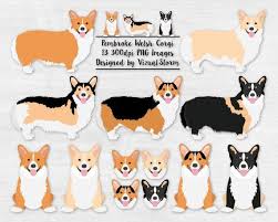 Black And Brown Corgi Pembroke Welsh Corgi Clipart Red And White Fawn Sable Black Etsy Pembroke Welsh Corgi Corgi Breeds Welsh Corgi