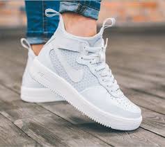 Nike Womens Air Force 1 Ultraforce Mid Athletic Snickers Shoes White Size 10 5 Nike Shoes Air Force Nike Shoes Women Snicker Shoes