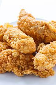 Butter the cut sides of the burger buns, then toast on the hot skillet until browned and crisp. Crispy Buttermilk Chicken Strips Kitchme Recipes Chicken Recipes Chicken Strip Recipes